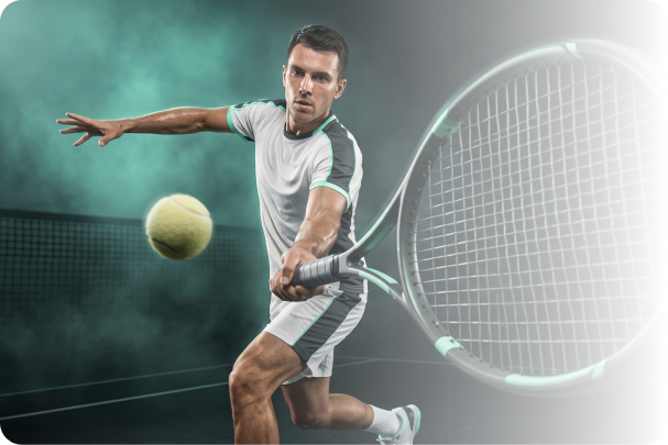 Tenis oynayan sporcu